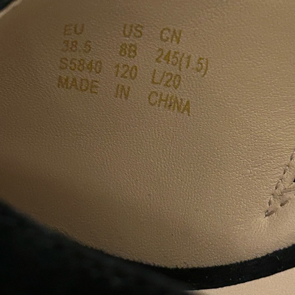 Stuart Weitzman Women’s Wonda Espadrille Wedges Sandals Shoes Black Suede Size 8 - Picture 6 of 6